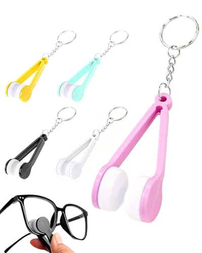 FUGLUS 5pcs Nettoyage Lunettes,Essuie Lunettes De Vue,Nettoyage Lunettes De Vue,Nettoyeur Lunettes,Mini Nettoyants...