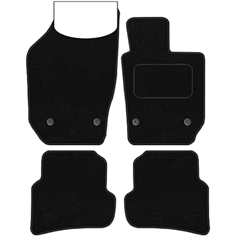 BCM - Tailored Car Floor Mats - Juke 2010-2019 > - Black Carpet - Anti Slip Mat - Non Slip Car Floor Mat, Fitted With Clips & Granulated Backing - 4 Pc Floor Set Only Cover