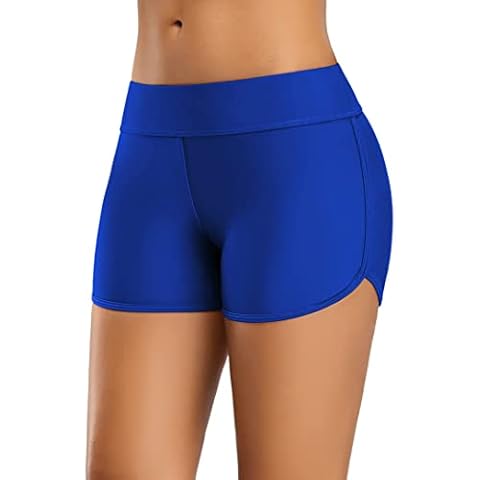 CharmLeaks Women's Sporty Swim Shorts Royal Blue XL Cover