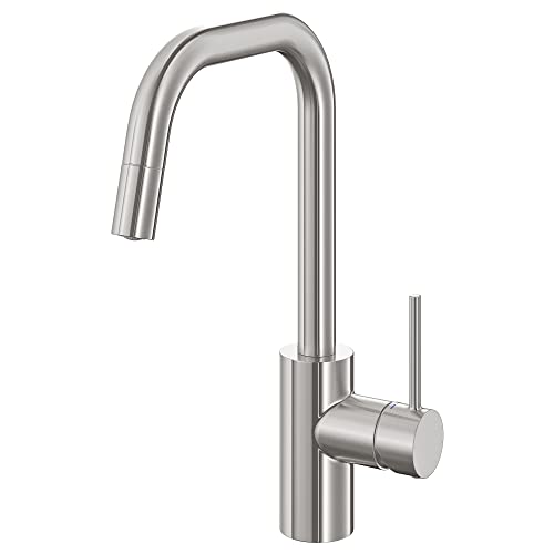 ÄLMAREN - Grifo mezclador de cocina con caño extraíble (36 cm, acero inoxidable)