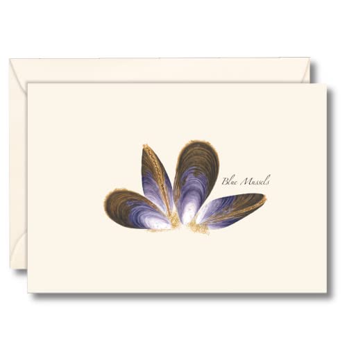 Image of Earth Sky + Water - Blue Mussels Notecard Set - 8 Blank Cards with Envelopes