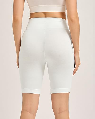 Image of URBAN ADVENTURE High Waist Cotton Cycling Shorts for Women - Stretchable Active Wear for Workout, Running & Yoga