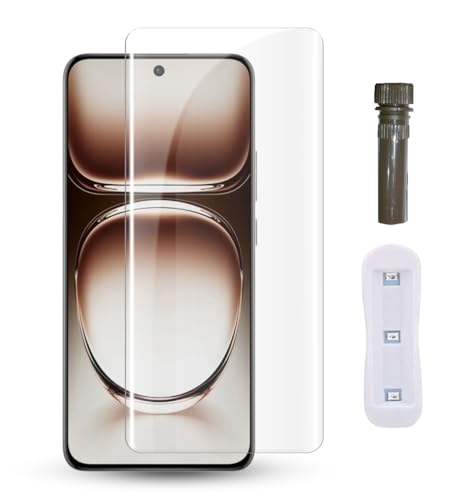 Image of Tempered Glass For Oppo Reno 12 Pro (6.7 Inch, Pack of 1) Advanced UV Curved Screen Protector Guard, Case Friendly with installation kit & Guide