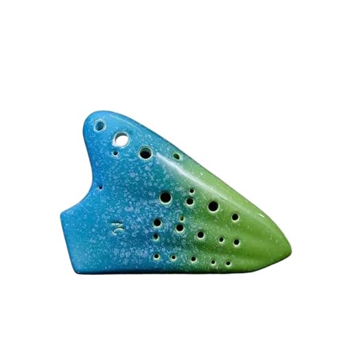 セラミックプロフェッショナルオカリナアルト C キーカラフルなトリプルオカリナ AC 3 チューブ 16 穴ヴィンテージレア楽器(2)