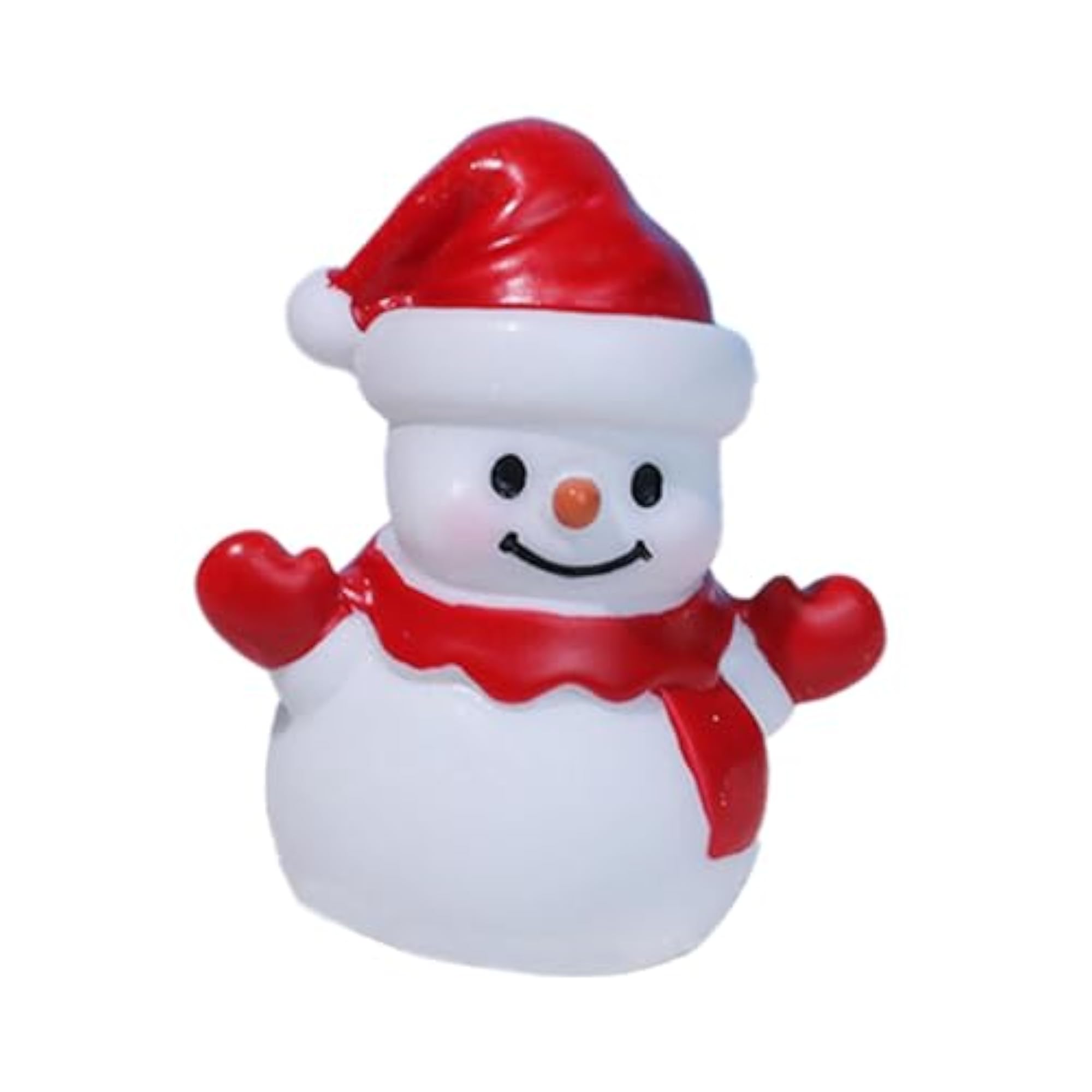Miniature Christmas Snowman Statue for DIY Garden
