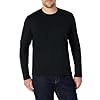 Amazon Essentials Men's Relaxed Fit Long Sleeve T-Shirt, Black, Small