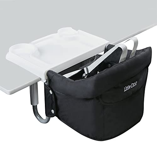 Little One Hook On High Chair With 5-Point Harness And Tray - Portable Baby And Toddler Clip On Feeding Seat For Dining Tables Or Restaurants – Folds Flat For Easy Storage Or Travel (Black) #TOP19