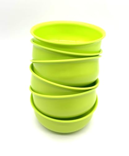 Schüsseln 10 cm 6 Stück im Set Farbe limone Kompottschale Dessertschale Schüssel Schale Müslischale Partygeschirr Kindergeschirr Campinggeschirr Plastikgeschirr Kunstsoffgeschirr