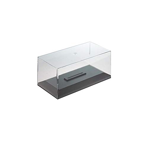 Pack De 10 Vitrinas Transparentes Con Pedestal Negro Para Coches Escala 1:43 – Protector Y Decorativo