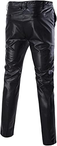 ZEROYAA Mens Night Club Metallic Gold Suit Pants/Straight Leg Trousers2