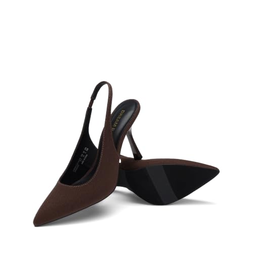 DREAM PAIRS Women's Slingback High Heels Pumps Shoes,Brown,10 - image 8