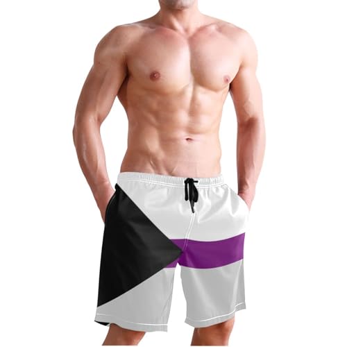 Progress Pride Flag Men's Swim Trunks Quick Dry Beach Shorts with Pockets and Mesh Lining4
