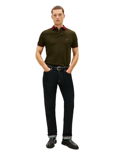 Image of Tommy Hilfiger Men's Short Sleeve Polo Shirts in Regular Fit With Stretch and Organic Pique Cotton