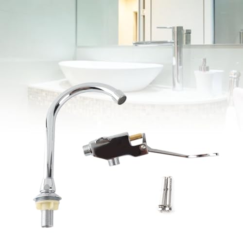 Robinet de laboratoire avec commande au pied et kit d'évier de maison durable