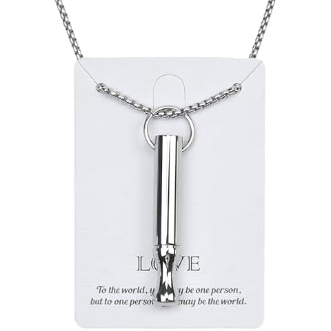 AKIRO Mindfulness Breathing Necklacem, Stainless Steel Anxiety Breathe Necklace, Anxiety Breathing Tool, Anxiety Stress Relief Tool for Mindfulness, Meditation, Stress Relief, Relaxation, Sleep Cover