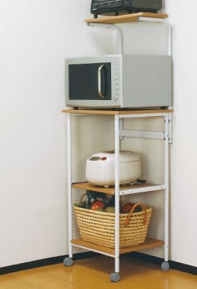 Amazon.co.jp: スライド収納も備えた多収納 キャスター付 キッチン