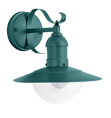 leuchtenladen.com Applique extérieure méditerranéenne en acier et plastique, E27, IP44 Cover