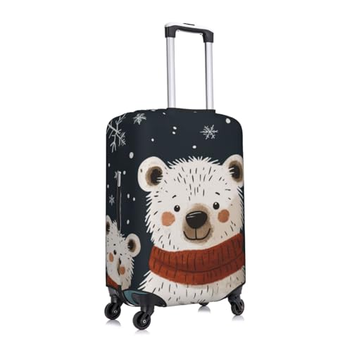 Cute Bear Print Travel Luggage Cover Elastic Baggage Protector Fits 22-24 Inch Luggage3