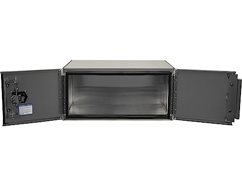 Image of Buyers Products 1705410 Silver Pro Series Smooth Aluminum Underbody Truck Box with Barn Door, 18x18x48 Inch, Durable Vehicle Tool Box for Storage and Organization