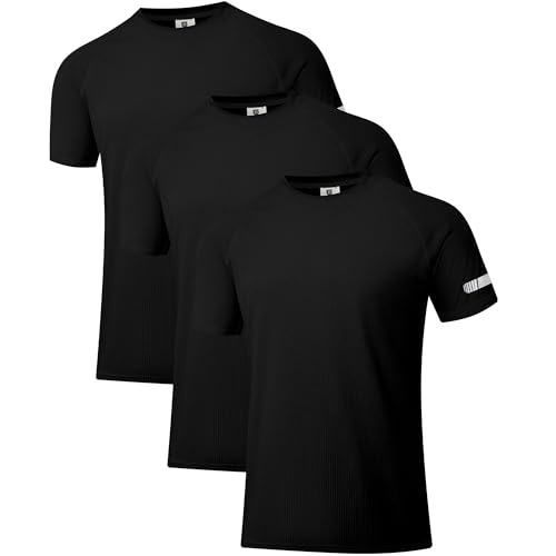 Image of Men's Quick-Dry Sportswear T-Shirts,4 /6 Pack Breathable Moisture Wicking Gym Tops for Training & Workout,Short Sleeve Tees