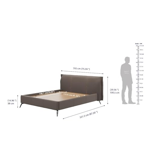 Image of Wakefit Celestra Queen Size Without Storage Upholstered Bed