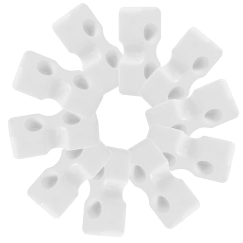 CHILDWEET 10 Clavijas de Soporte de Plástico Blanco Accesorios de Herrajes para Muebles, Soporte para Cama Infantil Estabilidad Mejorada para Cuna Doble Orificio