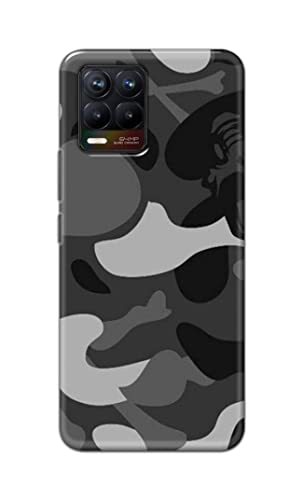 Image of Printed Hard Back Cover Case for Realme 8 4G | Realme 8 Pro 4G Back Cover (Army Pattern) -1302
