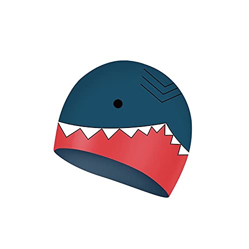 czepek pływacki Cartoon Shark Wodoodporna Ochrona Uszu I Dziewcząt Sprzęt Pływacki Dziecięcy Silikonowy Kapelusz Do Pływania w Basenie