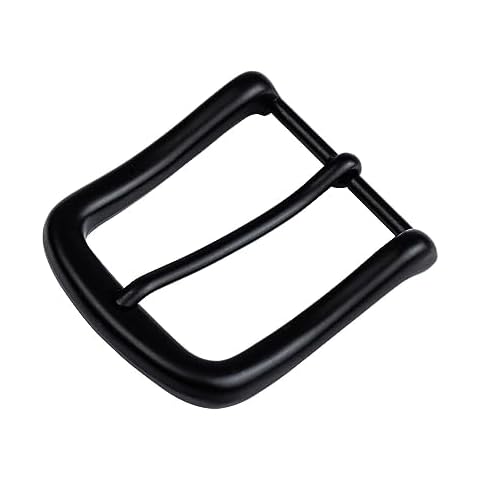 DJCAIZYY 1.5 inch (40 mm) Replacement Belt Buckle Single Prong Belt Buckle Business Casual (Black2) Cover