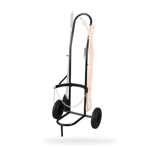 Greenstar - Chariot pour Bouteille De Gaz - pour Travaux De Désherbage - Capacité Max. 130kg - Construction Robuste - Roues 200mm De Diamètre - 40x110x99 cm