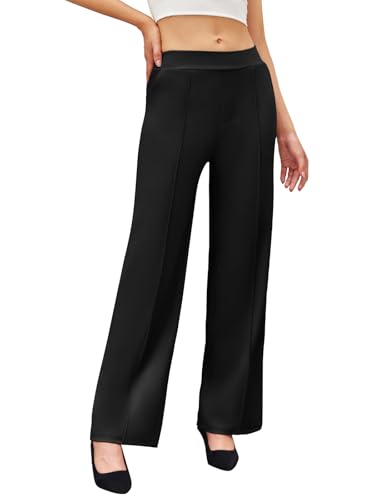 Women's Straight Leg Pants Strech Business Casual Pants High Waisted Work Dress Office Trousers with Pockets2