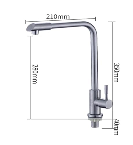 Robinet de cuisine mural inox brossé orientable 360