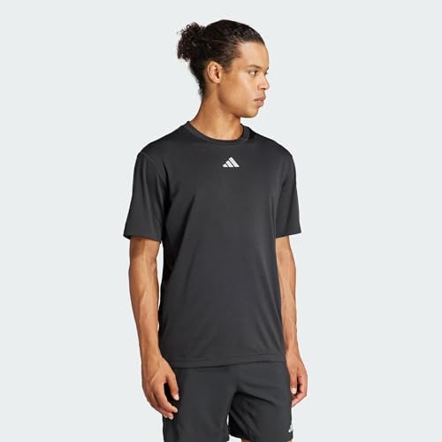 adidas Herren HIIT Workout 3-Stripes Tee, Black, M