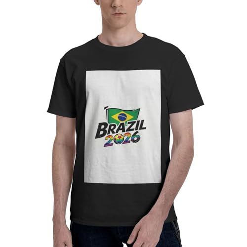 T-shirt coupe de football 2026 Brésil noir pour jour de match