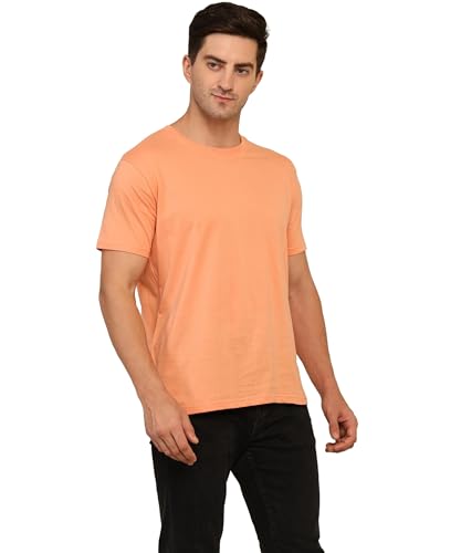 Image of Unisex Round Neck Plain T-Shirt | Combed Bio-Washed Ring Spun Cotton for Men & Women, Short Sleeves