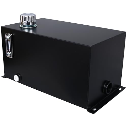 Hydraulic Fluid Tank 10 Gal Heavy Duty Steel Fuel Reservoir Industrial Grade Hydraulic Tank for Tractors Trucks with Leak Proof Design Oil Level Window Mounting Brackets