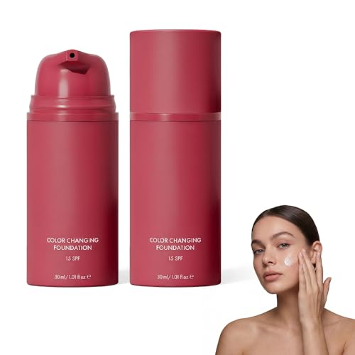 Korean Color Changing Foundation, 2026 New Skin Tone Adapting Liquid Foundation, Automatically Adjusts Makeup Application, Concealing Fine Lines And Wrinkles for All Skin Tones (1pcs)