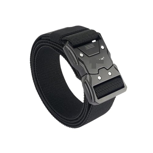 Belt Outdoor Elastic Work Belt Hiking Nylon Male Military Belt Ornament(Elastic-Black)