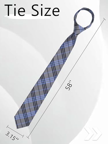 Image of Luckyvestir Striped Ties for Men Classic 3.15 inch Men's Tie Formal Neckties for Business Graduation Dinner Wedding