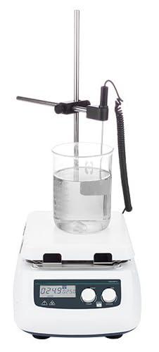 Magnetic Hotplate Stirrer Lab Hot Plate Stirrer Magnetic Mixer with Speed Range 100 to 1500rpm Max Strring Capcacity 20L(H2O) φ184mm Glass-Ceramic Plate Hot Plate RPM Increment 10rpm