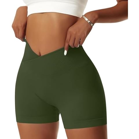 Vertvie Women's High Waist Booty Scrunch Shorts Cover