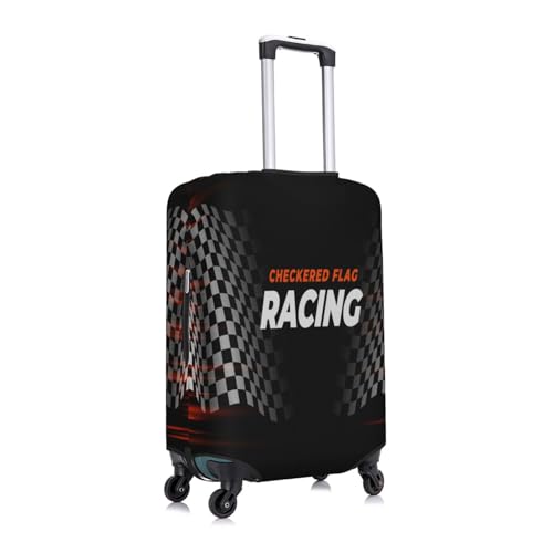 Racing Flag Speed Race Car Luggage Cover for Suitcase, Suitcase Cover Protector Fit 25-28 Inch Luggage Travel Accessories, L3