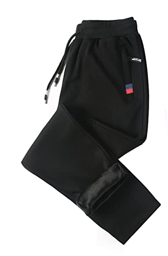 IRELIA Winter Boys Kids Fleece Lined Jogger Pants Drawstring Zipper Pockets Black XS - image 7