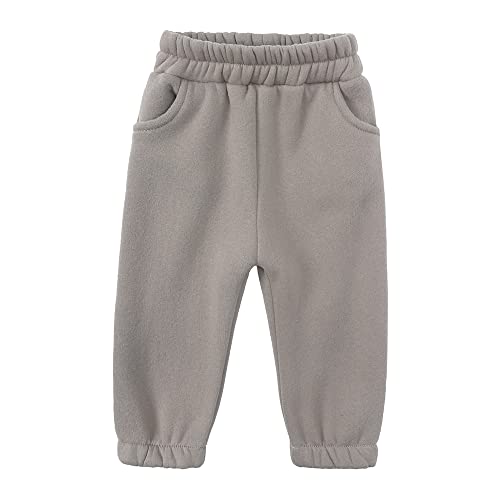 MYGBCPJS Boys Girls 2 Pcs Warm Fleece Sweat Suit Kids Thick Pullover Sweatshirt + Elastic Waist Sweatpants Jogger Set Outfit4