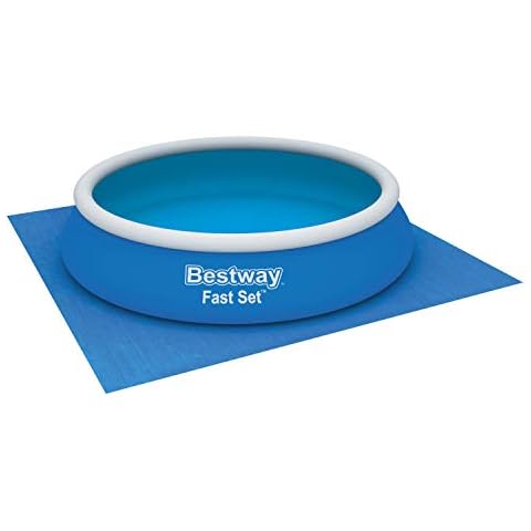 Bestway Flowclear™ quadratische Bodenplane, 488 x 488 cm, für Aufstellpools bis Ø 457 cm, blau Cover