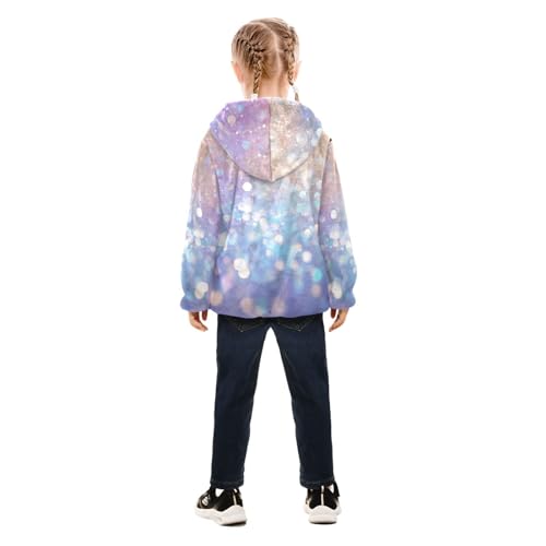 Gemstone Glitter Pink Purple Yellow Blue Boys Fleece Jacket4