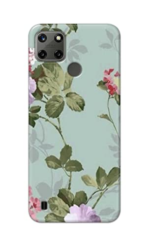 Image of Printed Hard Back Cover Case for Realme C21Y | Realme C25Y Back Cover (Floral Painting) -1302