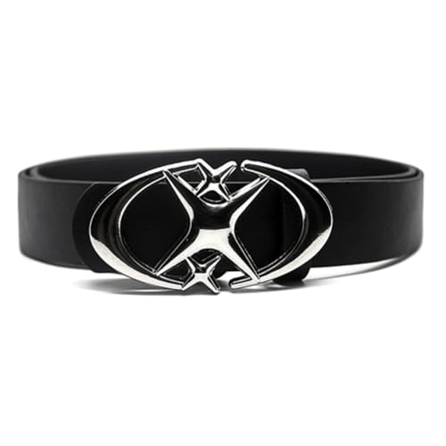 TYHOTULY Y2k Belt Star Metal Buckle Vintage Gothic Punk Rock Emo Grunge Accessories Western Chunky Belts Trendy Y2k Clothes (Black 43 (Fit waist 29-35))