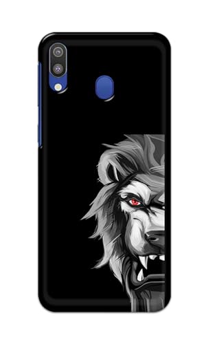 Image of PRINTFIDAA Printed Hard Back Cover Case for Samsung Galaxy M20 Back Cover (Angry Lion) -112