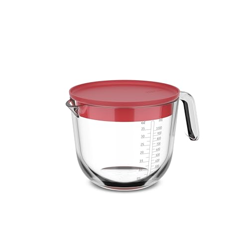 Mepal - Verre doseur en verre + couvercle Chef it - Graduation facile à lire - Passe au four et micro-ondes (sans couvercle) - Verre de haute qualité - Passe...